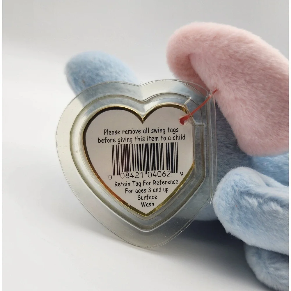 TY Beanie Baby - PEANUT the Elephant (light blue) (9‎ inch)